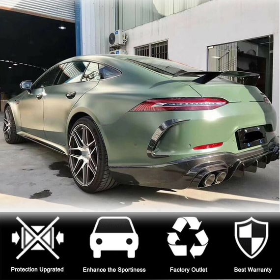 Боковые Пороги (для GT53 2018-2022, Сухой Карбон) для Mercedes AMG GT 4 X290 2018- гг | Зображення 2