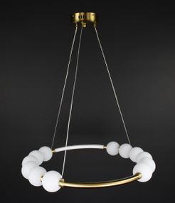 Люстра світлодіодна підвісна LED світильник для квартири на стелю лед 27218 Латунь 25-140х82х82 см.