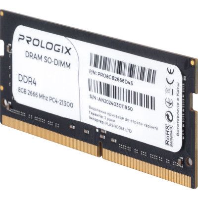 Модуль памяти для ноутбука SoDIMM DDR4 8GB 2666 MHz Prologix (PRO8GB2666D4S) | Зображення 2