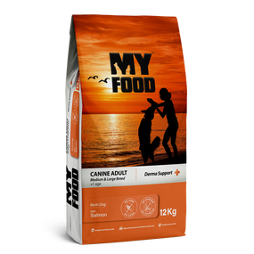 Сухий Корм Myfood Суперпреміум для дорослих собак середніх та великих порід з Лососем 12 кг