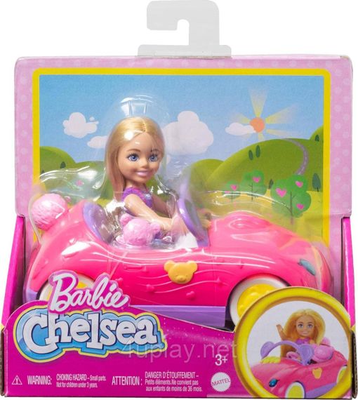 Игровой набор кукла Барби Челси и кабриолет с мишкой Оригинал Barbie Chelsea Toy Car Set | Зображення 1