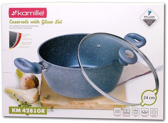 Каструля Kamille Grey Gotland 4л з гранітним антипригарним покриттям | Зображення 4