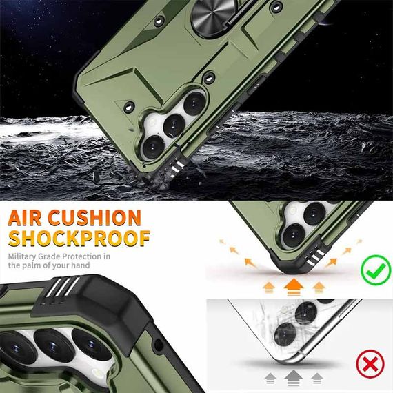 Ударопрочный чехол Pathfinder Ring для Samsung Galaxy S23 FE Зеленый / Army Green | Зображення 3