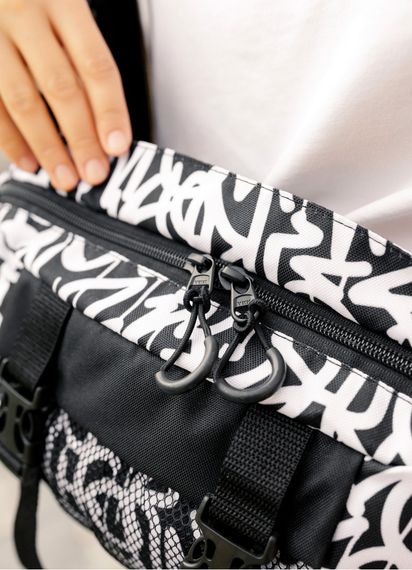 Большая женская поясная сумка бананка Sambag DynamicDart принт "Graphity" 38×21×7 см (80411715) | Зображення 2