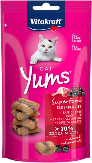 Лакомство для котов с уткой Vitakraft Yums Duck, 40 гр