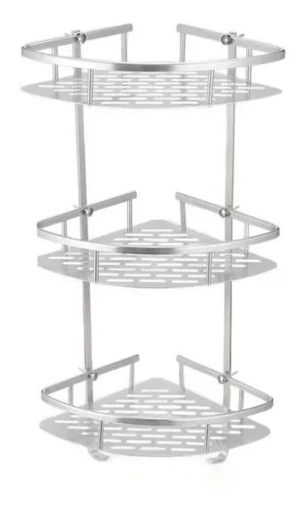 3-х рівнева кутова полиця для ванної кімнати