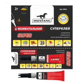 Суперклей 3гр тюб Мустанг "Моментальний"