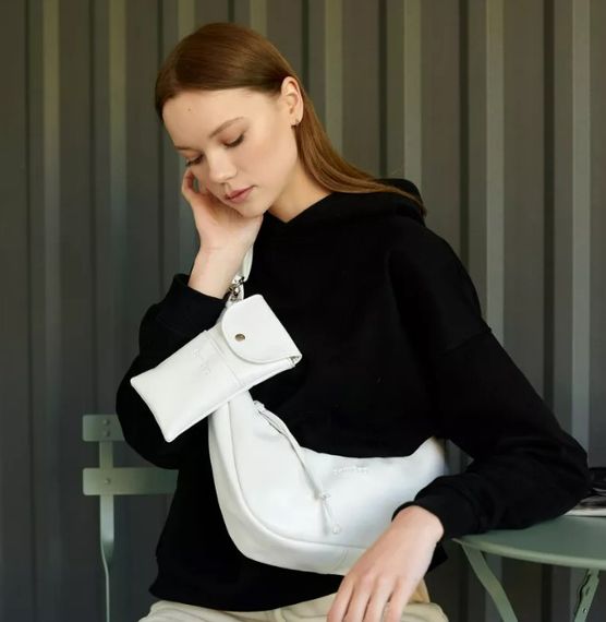 Сумка жіноча Sambag HOBO S белый 30 х 13 х 8 см (53100008) | Зображення 6