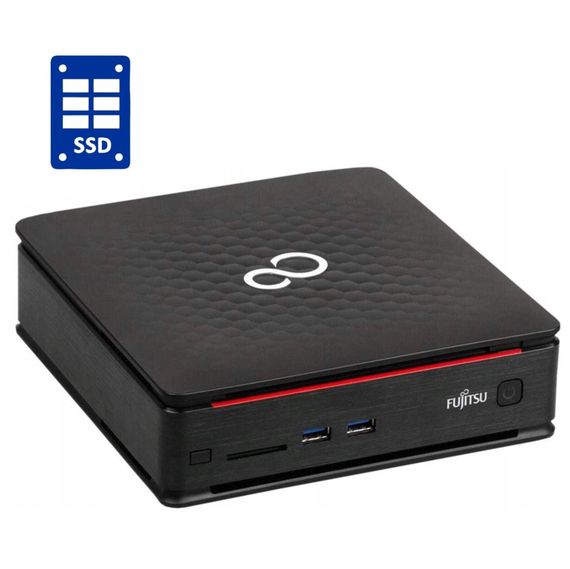 Неттоп Б-класс Fujitsu Esprimo Q520 USFF / Intel Core i3-4170T (2 (4) ядра по 3.2 GHz) / 6 GB DDR3 / 120 GB SSD / Intel HD Graphics 4400 б/у
