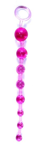 Анальные бусы BOSS - Jelly Anal 10 Beads Pink, BS6700084 sexstyle | Зображення 1