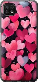 Чохол на Samsung Galaxy A22 5G A226B Сердечка 4 із силікону FCh_019899