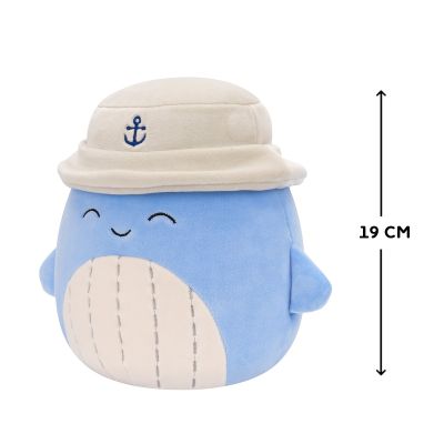 М&apos;яка іграшка Squishmallows Синій кит Самір у панамі 19 см (SQCR06593) | Зображення 1