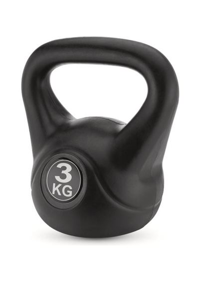 Гиря вінілова Gymtek 3кг чорний | Зображення 1
