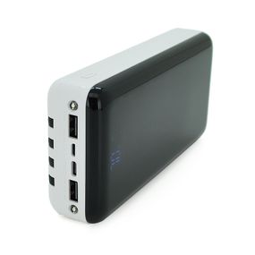 PowerBank Bix-30000mAh, Input:MicroUSB+Type-C, Output:4USB/Type-C/MicroUSB/Lightning, QC22.5W/PD20W, White