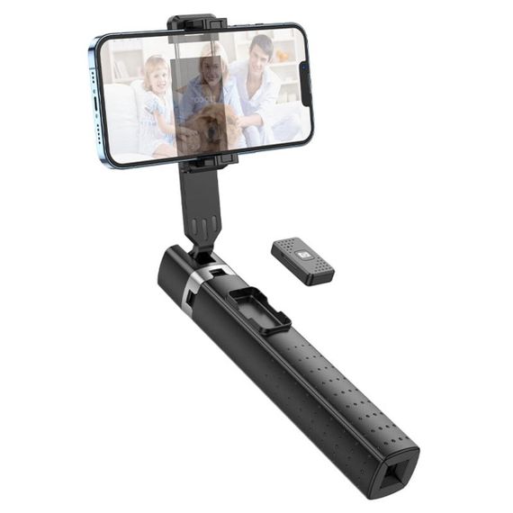 Селфі-монопод HOCO K18 Wave four-leg live broadcast holder Black | Зображення 5