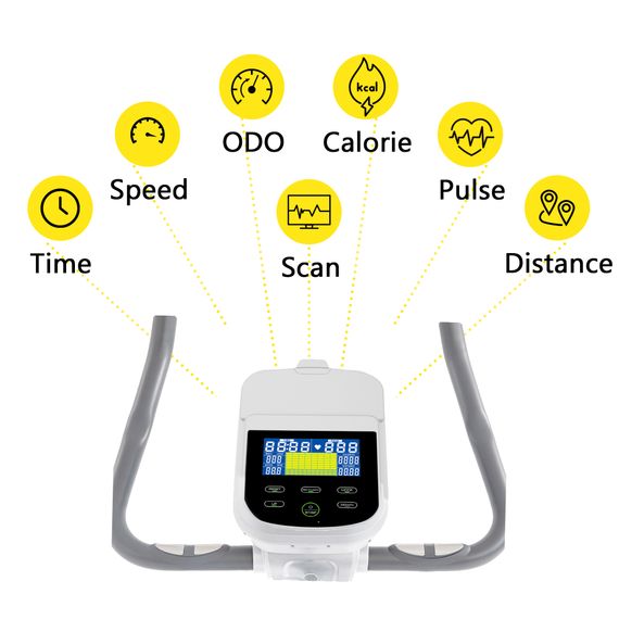 Велотренажер електромагнітний Cornix Amber White/Grey | Зображення 8