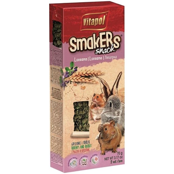 Корм для гризунів Vitapol Smakers Snack снекі з люцерною 2 шт / 110 г (5904479011367) | Зображення 1