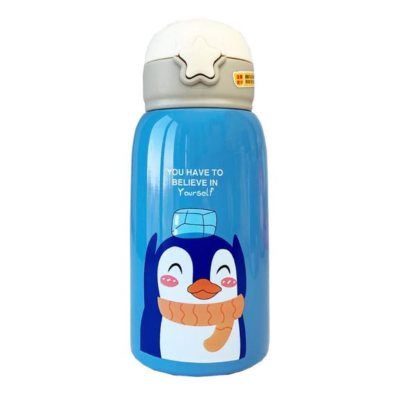 Термос-поїльник з силіконовою трубочкою Пінгвін MGZ-0311-1, 600 мл | Зображення 1