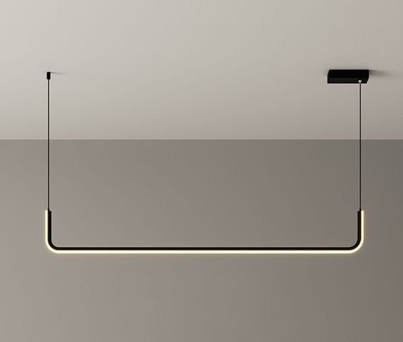 Люстра світлодіодна підвісна LED світильник для квартири на стелю лед 27326 Чорний 20-150х12х122 см. | Зображення 3