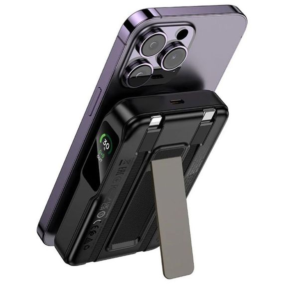 Портативное ЗУ Power Bank Hoco Q48 Core PD20W с БЗУ+iWatch 10000 mAh Black | Зображення 2