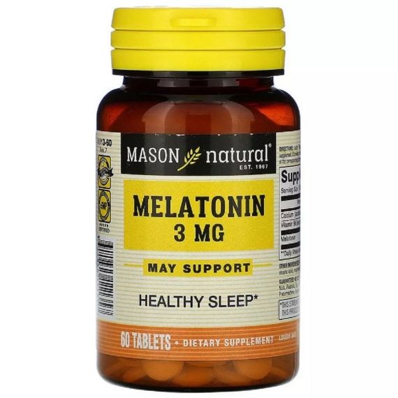 Мелатонін для сну Mason Natural Melatonin 3 mg 60 Tabs