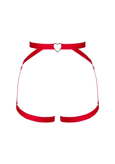 Портупея пояс Obsessive Elianes harness, червона, XS/S | Зображення 6