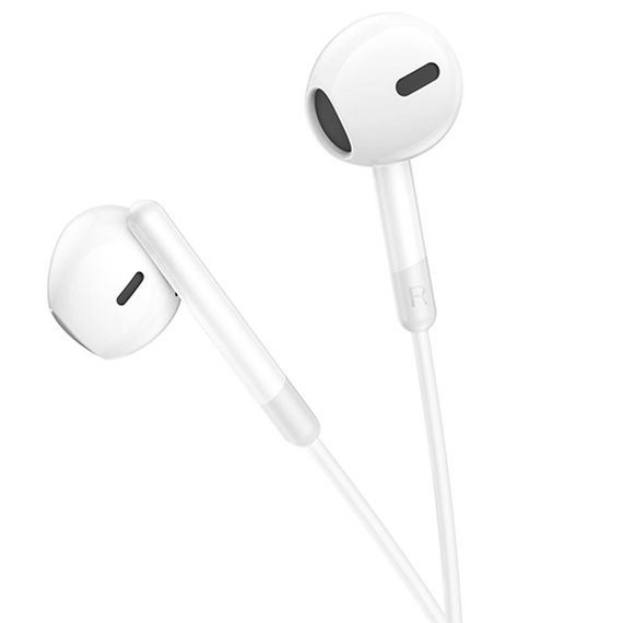 Стерео навушники Hoco M109 Pure joe (3.5mm/1.2m) White | Зображення 4
