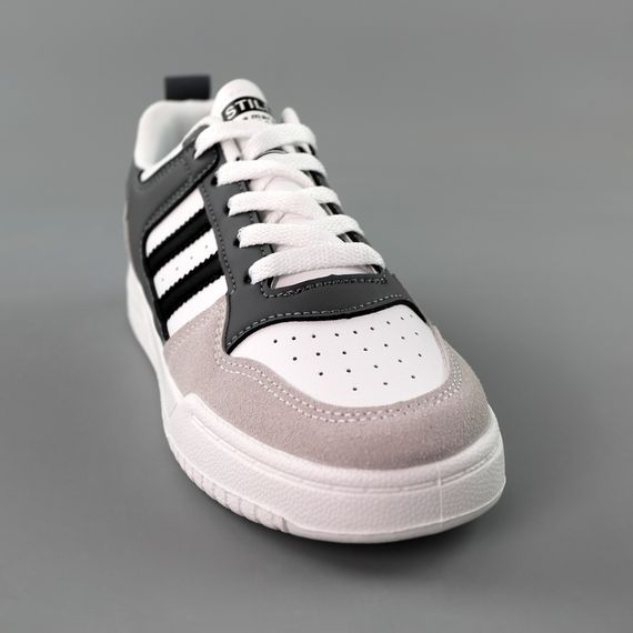 Кеди жіночі 591523 Сірі білі 36 37 38 39 40 41 | Зображення 1