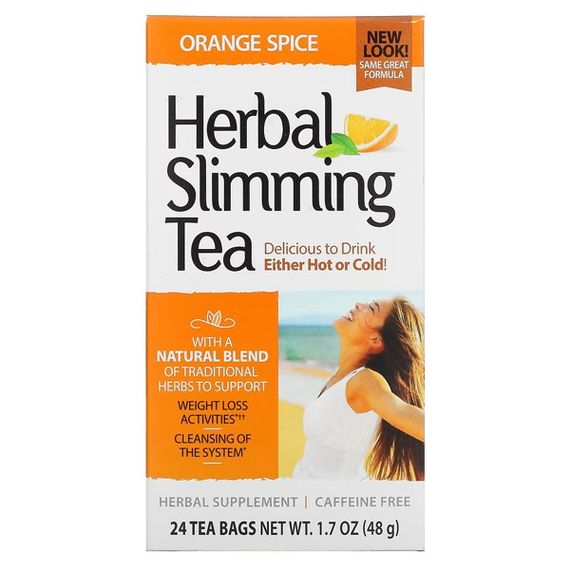 Замінник харчування 21st Century Herbal Slimming Tea Caffeine Free 24 Tea Bags Orange Spice