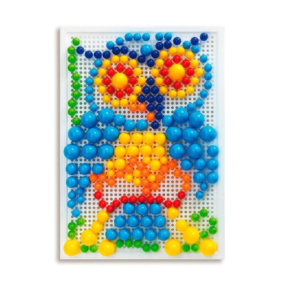 Розвиваючий набір мозаїки Quercetti 0950-Q, дошка 28х20 см 280 штук | Зображення 1