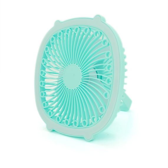 Портативний вентилятор Gentle Breeze, 3 режими швидкості + 2 режими світла, вбудований акумулятор, Mix color, Box