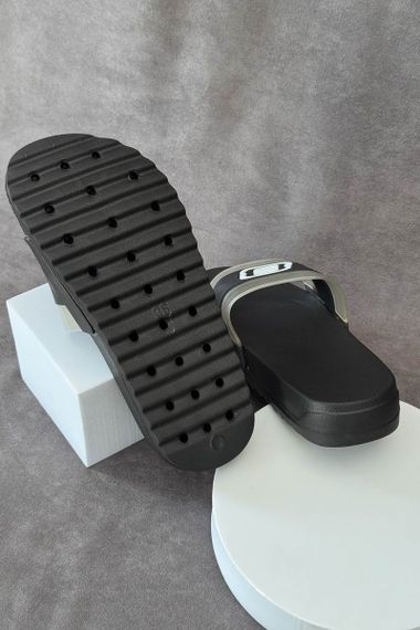 Шльопанці жіночі з аплікацією, колір чорний, 243R5030-2 | Зображення 3