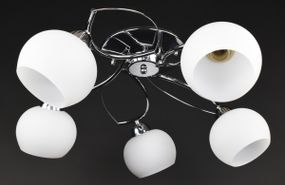 Люстра стельова на 5 лампочок 27301 Хром 22х55х55 см.