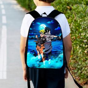 Рюкзак дитячий аніме Наруто Саске Учиха, 34х27см, міський ранець для хлопчика з принтом (00408)