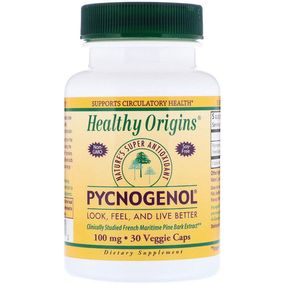 Пікногенол Healthy Origins Pycnogenol 100 mg 30 Veg Caps HO41371