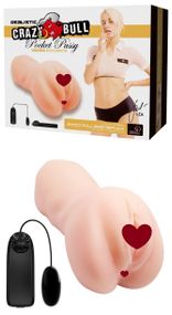 Мастурбатор з вібрацією CRAZY BULL-Realistic Pocket Pussy, BM - 009228Z Sex Aura