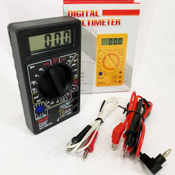 Тестер для електрика HAOYUE DT830C, Тестер напруги цифровий з функцією діодного тесту IY-56 | Зображення 1