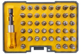 Набір 44 біти 1/4 + бітотримач CrV ( пластиковий кейс) СИЛА 3020141