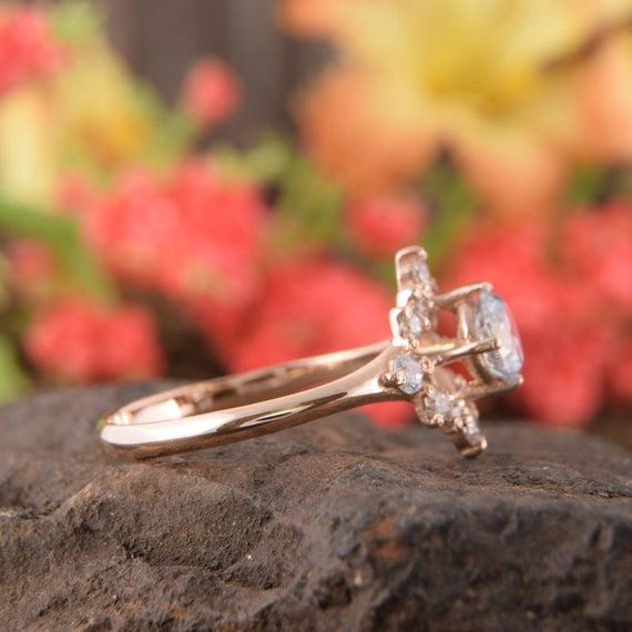 Кольцо из красного золота с фианитами 20.5 | Зображення 2