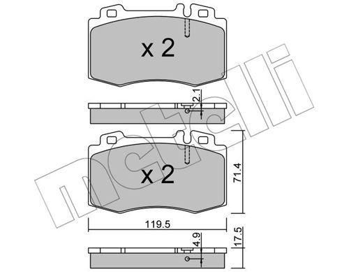 Колодки тормозные передние Mercedes Benz C-class W203 E-class W211 S-class W220 00-09  22-0563-5 | Зображення 5