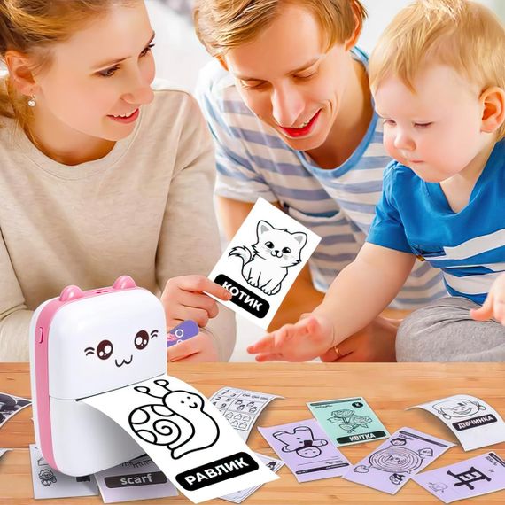 Портативний дитячий міні принтер Mini Printer 25001 чорний (43909-_418) | Зображення 7