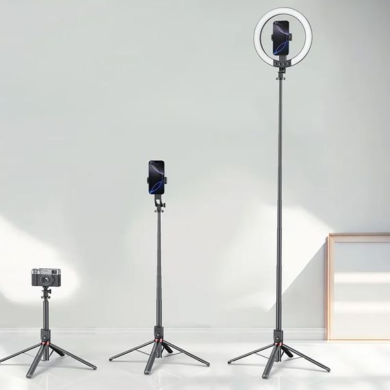 Кольцевая LED-лампа для селфи Usams US-ZB323 10-inch Fill Light 1200mAh Black | Зображення 4