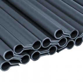 Кліпси для огороджувальних стрічок Bradas SOLID 450 г сірі 20 шт TOBKS1920GY