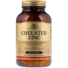 Микроэлемент Цинк Solgar Chelated Zinc 250 Tabs