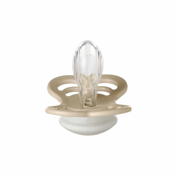 Соска пустушка BIBS Supreme Silicone Symmetrical (симетрична) 0-6 міс – Vanilla GLOW (світиться в темряві)