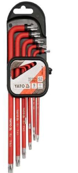 Набор шестигранники YATO Польша ключи ТОRХ TAMPERPROOF Т10-Т50 9 штук YT-0563