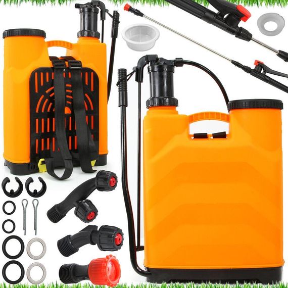 Обприскувач ручний помповий садовий 16 л з розпилювачами