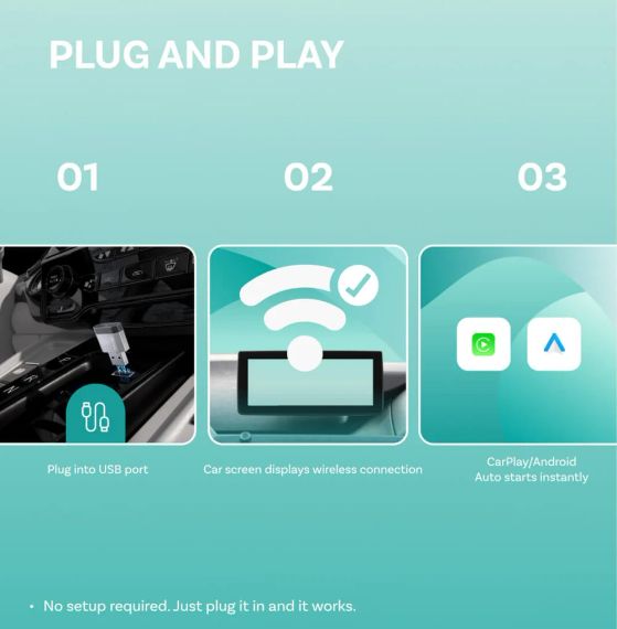 Беспроводной адаптер для автомобилей Apple CarPlay и Android Auto Ottocast Mini NOVA | Зображення 5