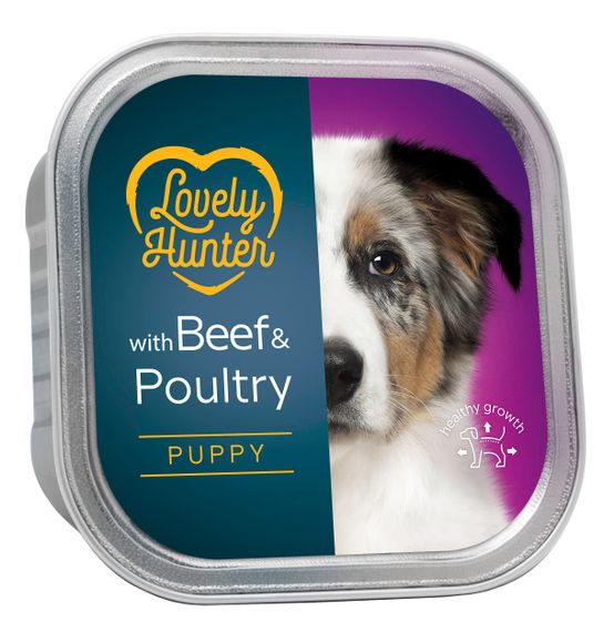Корм Lovely Hunter Puppy Beef and Poultry влажный с мясом птицы и говядиной для щенят 150 гр