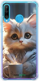 Чохол на Huawei P30 Lite Білий кіт "5646sp-1651-2448"
